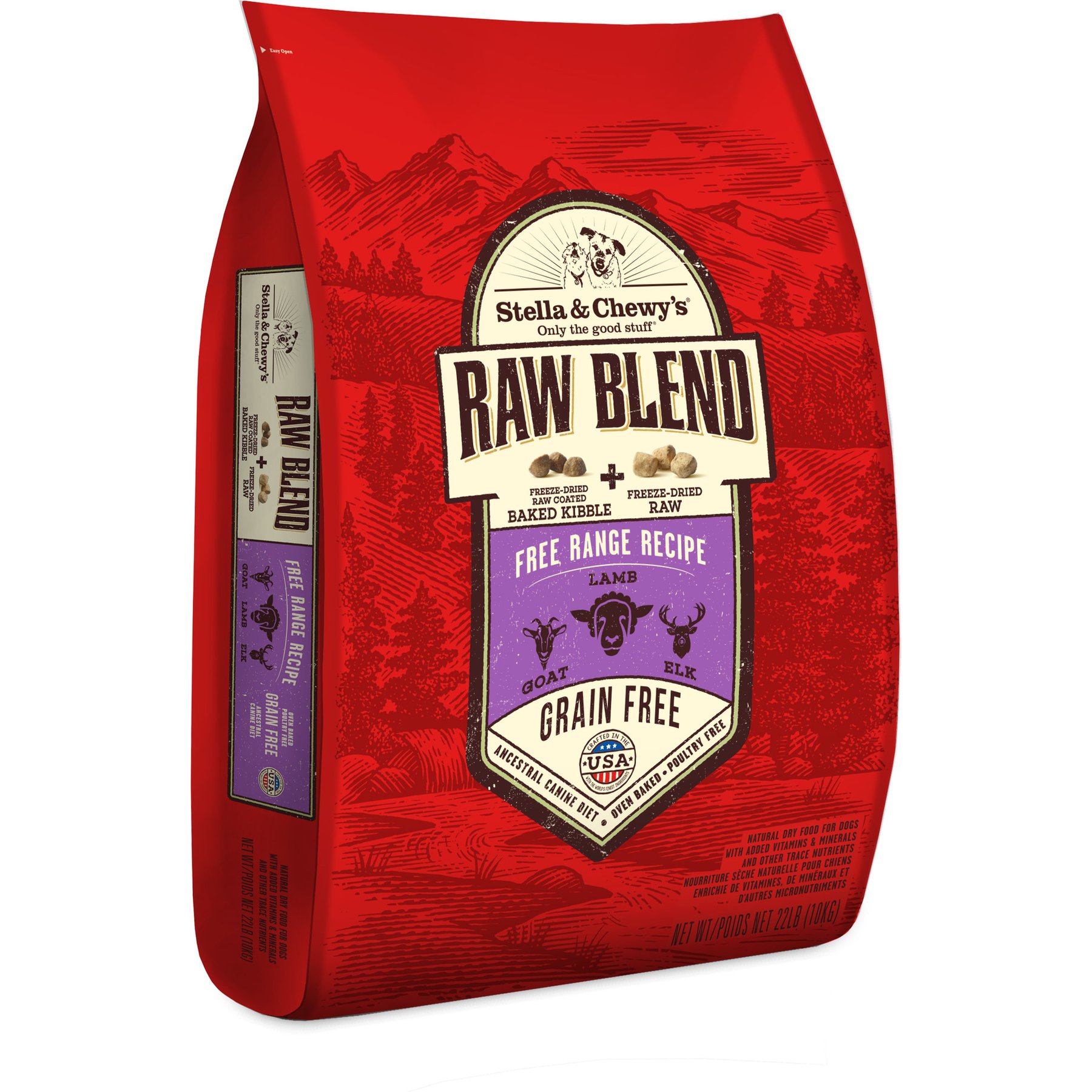 Stella & Chewy's Raw Blend Free-Range Recipe Grain-Free Dry Dog Food, 22-lb bag