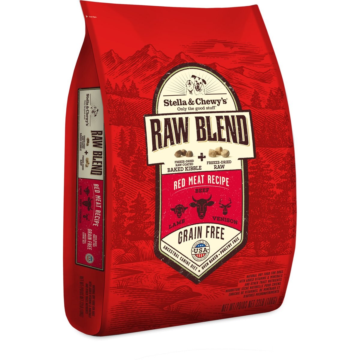 Stella & Chewy's Raw Blend Red Meat Recipe Grain-Free Dry Dog Food, 22-lb bag