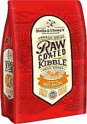 Stella & Chewy's Raw Coated Grass-Fed Beef Recipe Grain-Free Dry Dog Food, 10-lb bag slide 1 of 9