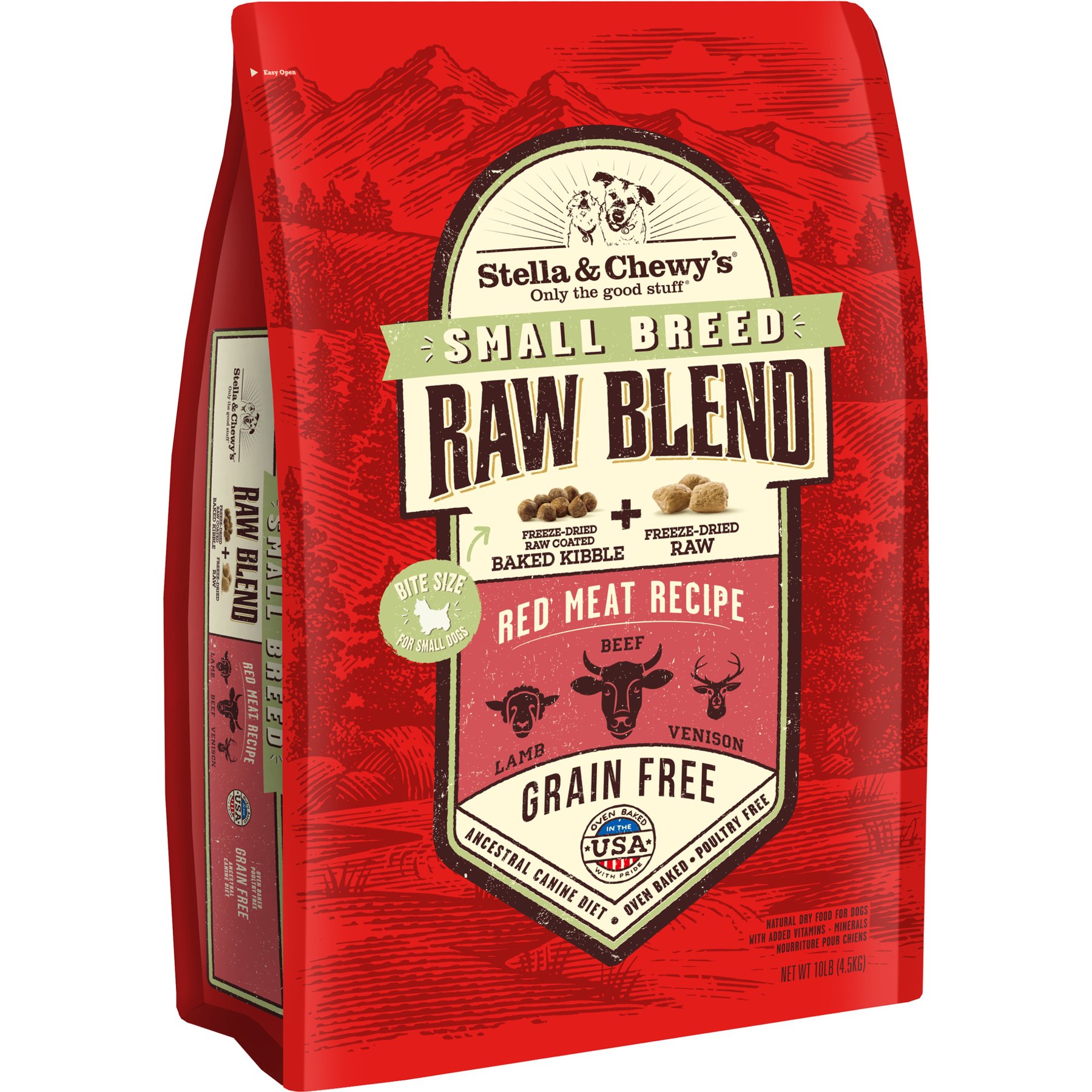 Stella & Chewy's Raw Blend Red Meat Recipe Small Breed Grain-Free Dry Dog Food, 10-lb bag