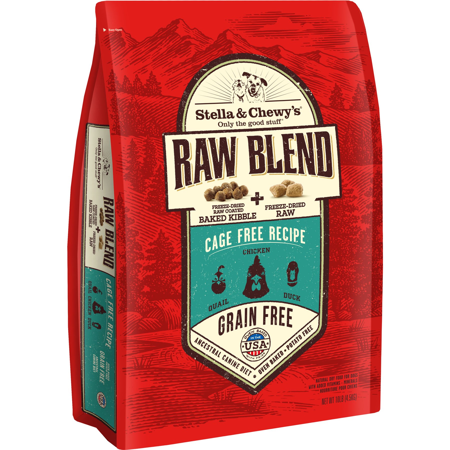 Stella & Chewy's Raw Blend Cage-Free Recipe Grain-Free Dry Dog Food, 10-lb bag