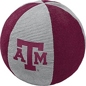 ShopInstaPets Texas A&M Aggies Squeaking Ball Dog Toy, Maroon