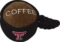 ShopInstaPets Texas Tech Red Raiders Rope & Squeaker Coffee Mug Dog Toy, Black