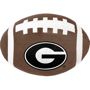 ShopInstaPets NCAA Squeaking Football Dog Toy, Georgia Bulldogs