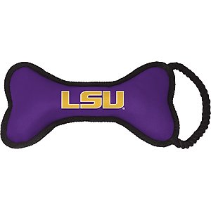 ShopInstaPets NCAA Rope & Squeaker Dog Toy, LSU Tigers