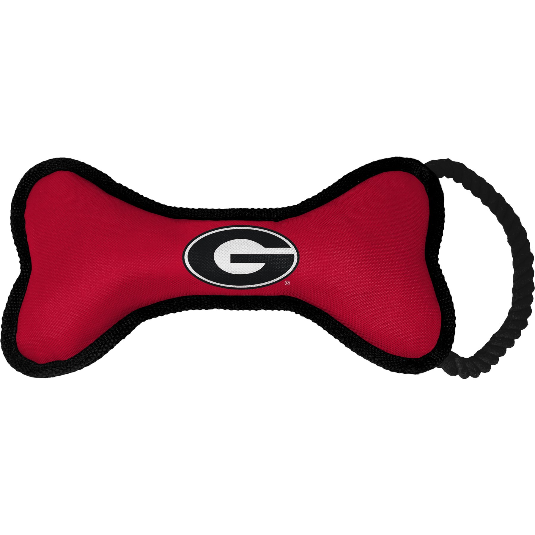 ShopInstaPets NCAA Rope & Squeaker Dog Toy, Georgia Bulldogs