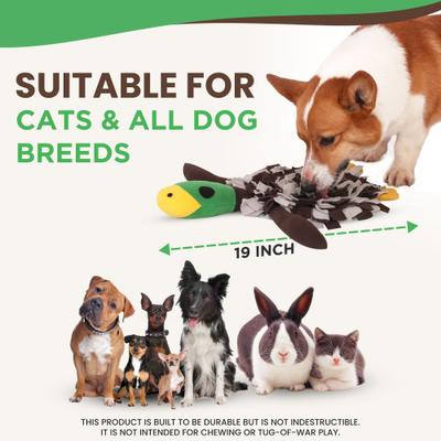 Show full view: LuftPets Squeaky Duck Snuffle Mat Dog Toy, Brown, Large slide 8 of 10
