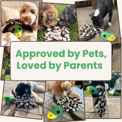 Show full view: LuftPets Squeaky Duck Snuffle Mat Dog Toy, Brown, Large slide 2 of 10