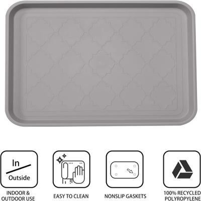 Show full view: LFC PETS 2Pcs Non-Skid Dog & Cat Food Placemat, Oat, Medium slide 3 of 5