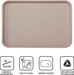 LFC PETS 2Pcs Non-Skid Dog & Cat Food Placemat, Tan, Medium slide 2 of 6