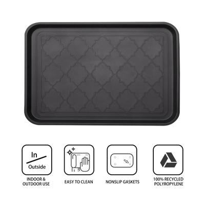 Show full view: LFC PETS 2Pcs Non-Skid Dog & Cat Food Placemat, Black, Medium slide 5 of 8