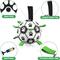 Show in main carousel: Nocciola Soccer Ball with Straps Interactive Dog Toy, Black & White, 9-in slide 7 of 8