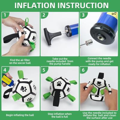 Show full view: Nocciola Soccer Ball with Straps Interactive Dog Toy, Black & White, 5-in slide 6 of 9