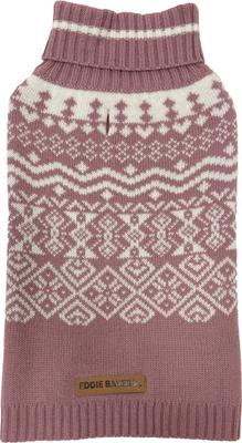 Show full view: Eddie Bauer Townsend Christmas Fair Isle Dog Sweater, Heathered Pink, Medium slide 2 of 8
