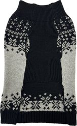 Eddie Bauer Whitman Christmas Fair Isle Dog Sweater, Grey/Black, X-Large slide 2 of 6