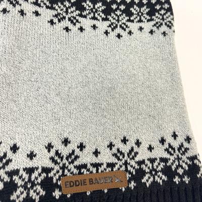 Show full view: Eddie Bauer Whitman Christmas Fair Isle Dog Sweater, Grey/Black, Small slide 5 of 7