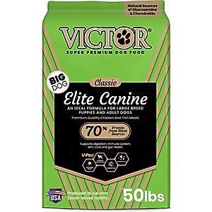 VICTOR Large Breed Gluten-Free Chicken & Fish Meal Elite Canine Dry Dog Food, 50-lb bag