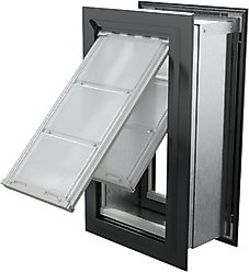 Endura Flap Double Flap Wall Mount Dog & Cat Door, Medium, Black