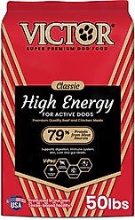 VICTOR High Energy Active Sporting Gluten-Free Beef & Chicken Meal Dry Dog Food, 50-lb bag