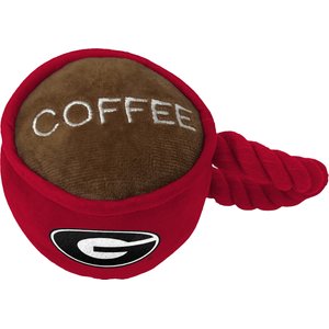 ShopInstaPets Georgia Bulldogs Rope & Squeaker Coffee Mug Dog Toy, Red