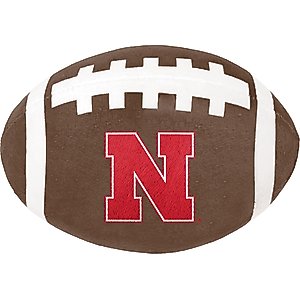 ShopInstaPets NCAA Squeaking Football Dog Toy, Nebraska Cornhuskers