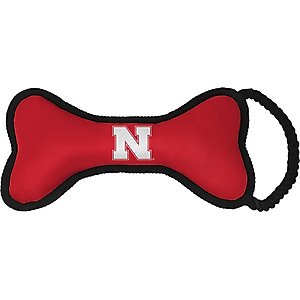 ShopInstaPets NCAA Rope & Squeaker Dog Toy, Nebraska Cornhuskers