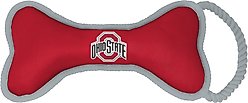 ShopInstaPets NCAA Rope & Squeaker Dog Toy, Ohio State Buckeyes