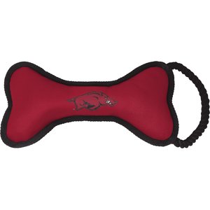 ShopInstaPets NCAA Rope & Squeaker Dog Toy, Arkansas Razorbacks