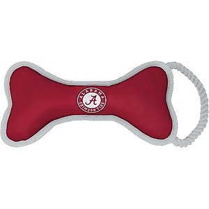ShopInstaPets NCAA Rope & Squeaker Dog Toy, Alabama Crimson Tide
