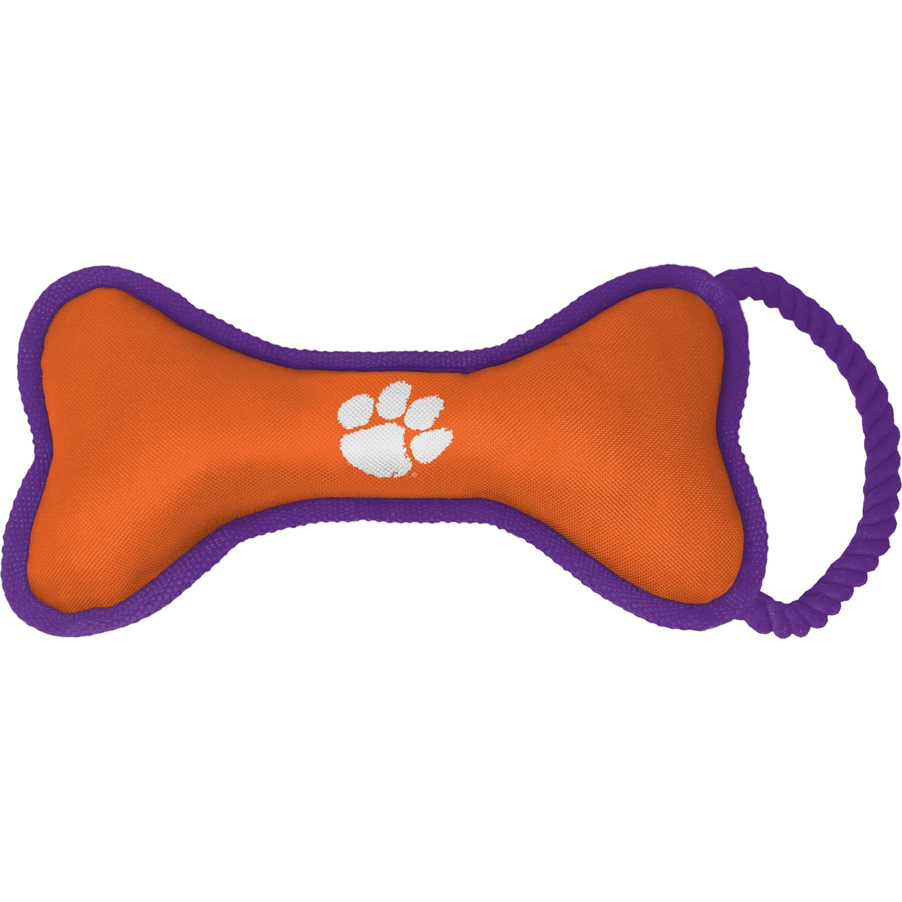 ShopInstaPets NCAA Rope & Squeaker Dog Toy, Clemson Tigers