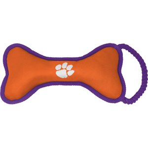 ShopInstaPets NCAA Rope & Squeaker Dog Toy, Clemson Tigers