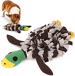 LuftPets Squeaky Duck Snuffle Mat Dog Toy, Brown, Large slide 1 of 8