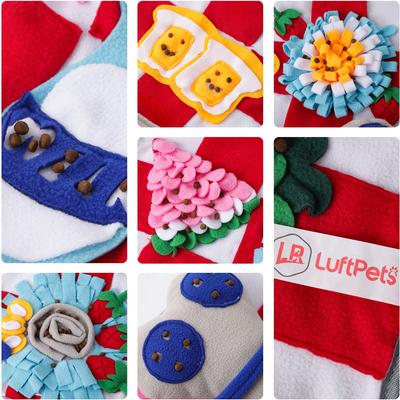 Show full view: LuftPets Squeaky Bone Snuffle Mat Dog Toy, Large, Red slide 8 of 10