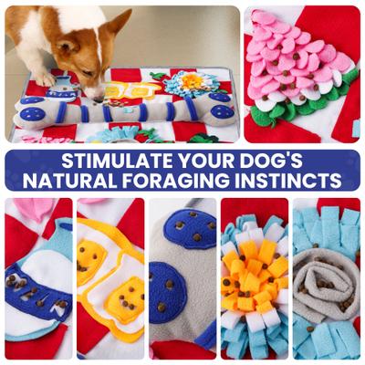 Show full view: LuftPets Squeaky Bone Snuffle Mat Dog Toy, Large, Red slide 4 of 10