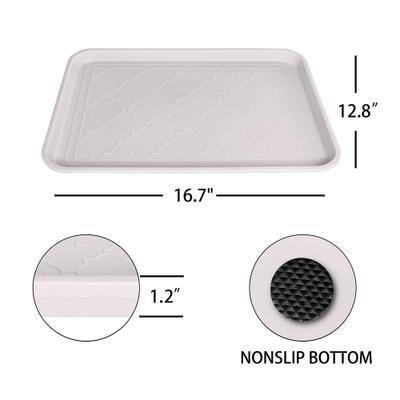 Show full view: LFC PETS 2Pcs Non-Skid Dog & Cat Food Placemat, White, Medium slide 2 of 5