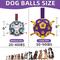 Show in main carousel: Nocciola Soccer Ball with Straps Interactive Dog Toy, Purple & Orange, 8-in slide 3 of 7