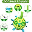 Show in main carousel: Nocciola Soccer Ball with Straps Interactive Dog Toy, Yellow & Green, 6-in slide 6 of 7