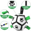 Show in main carousel: Nocciola Soccer Ball with Straps Interactive Dog Toy, Black & White, 5-in slide 7 of 8