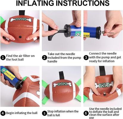 Show full view: Nocciola Football with Straps Interactive Dog Toy, 8-in slide 5 of 8