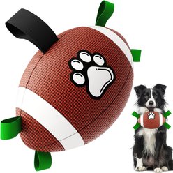 Nocciola Football with Straps Interactive Dog Toy, 8-in