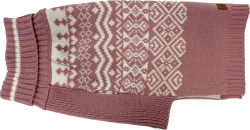 Show full view: Eddie Bauer Townsend Christmas Fair Isle Dog Sweater, Heathered Pink, Medium slide 4 of 8