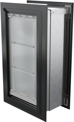 Show full view: Endura Flap Double Flap Wall Mount Dog & Cat Door, Medium, Black slide 2 of 9