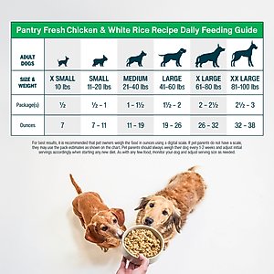JustFoodForDogs Pantry Fresh Chicken & White Rice Fresh Dog Food, 12.5-oz pouch, case of 12
