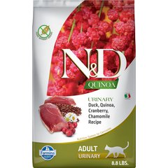 Farmina N&D Quinoa Feline Duck, Cranberry & Chamomile Urinary Dry Cat Food, 8.8-lb bag