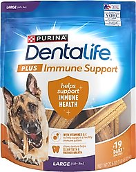 DentaLife Plus Immune Support Chicken, Apple & Blueberry Flavor Large Dog Dental Treats, 19 count (original)