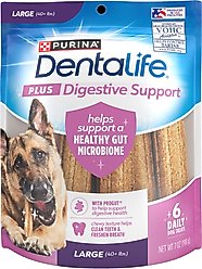 DentaLife Plus Digestive Support Chicken & Pumpkin Flavor Large Dental Dog Treats, 6 count