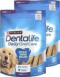 DentaLife Daily Oral Care Chicken Flavor Large Adult Dental Dog Treats, 60 count pouch