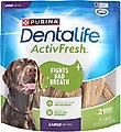 DentaLife ActivFresh Daily Oral Care Breath Control Adult Large Breed Dental Dog Treats, 21 count