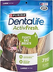 DentaLife ActivFresh Daily Oral Care Breath Control Adult Large Breed Dental Dog Treats, 7 count slide 1 of 9