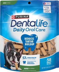 DentaLife Daily Oral Care Chicken Flavor Mini Dental Dog Treats, 58 count
